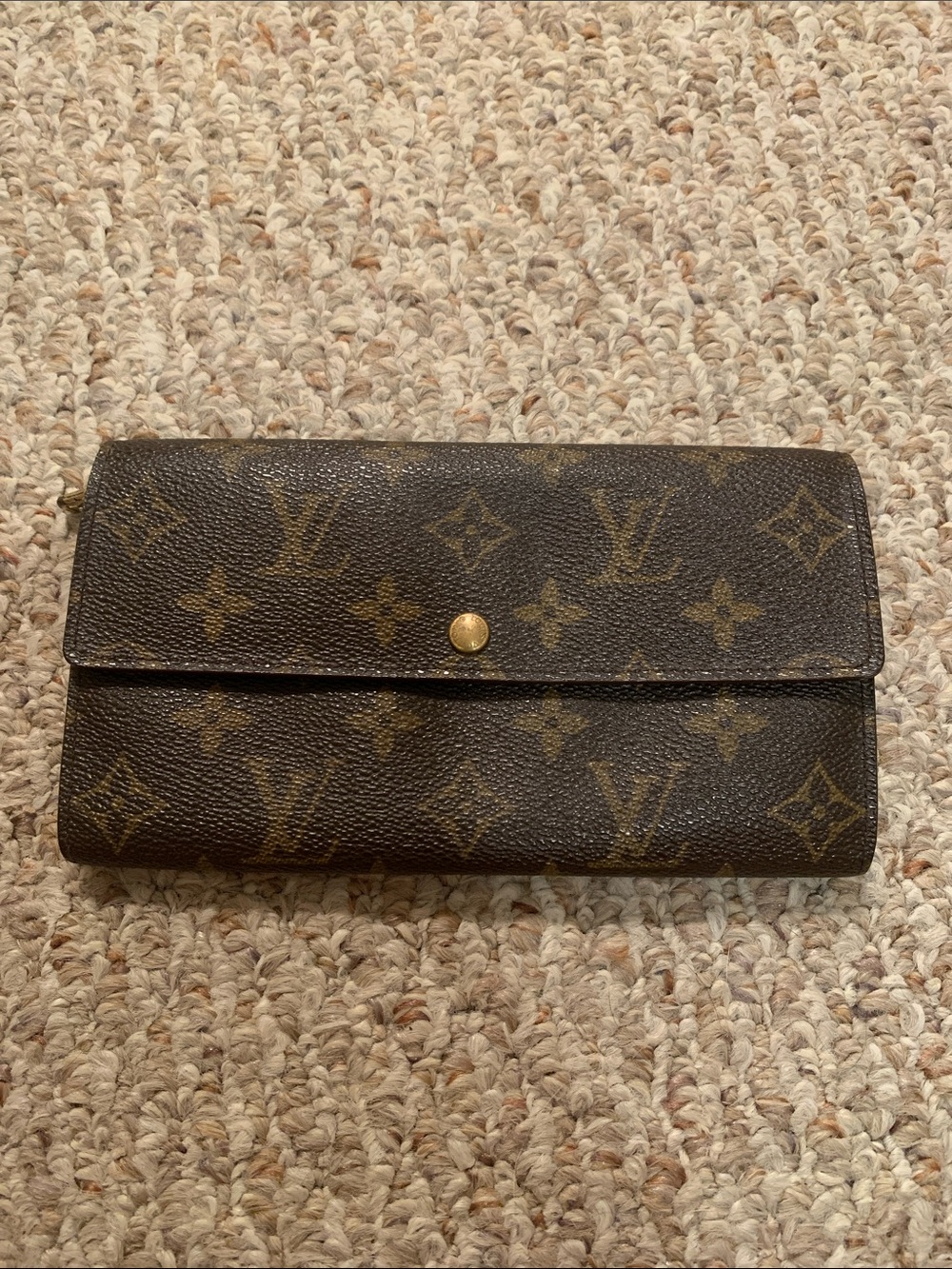 Louis Vuitton Monogram Continental Wallet in Brown and Tan